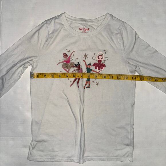 Lot of 3 Cat & Jack Girls 7/8 Top Holiday School Casual Everyday Basic Christmas - Picture 14 of 16